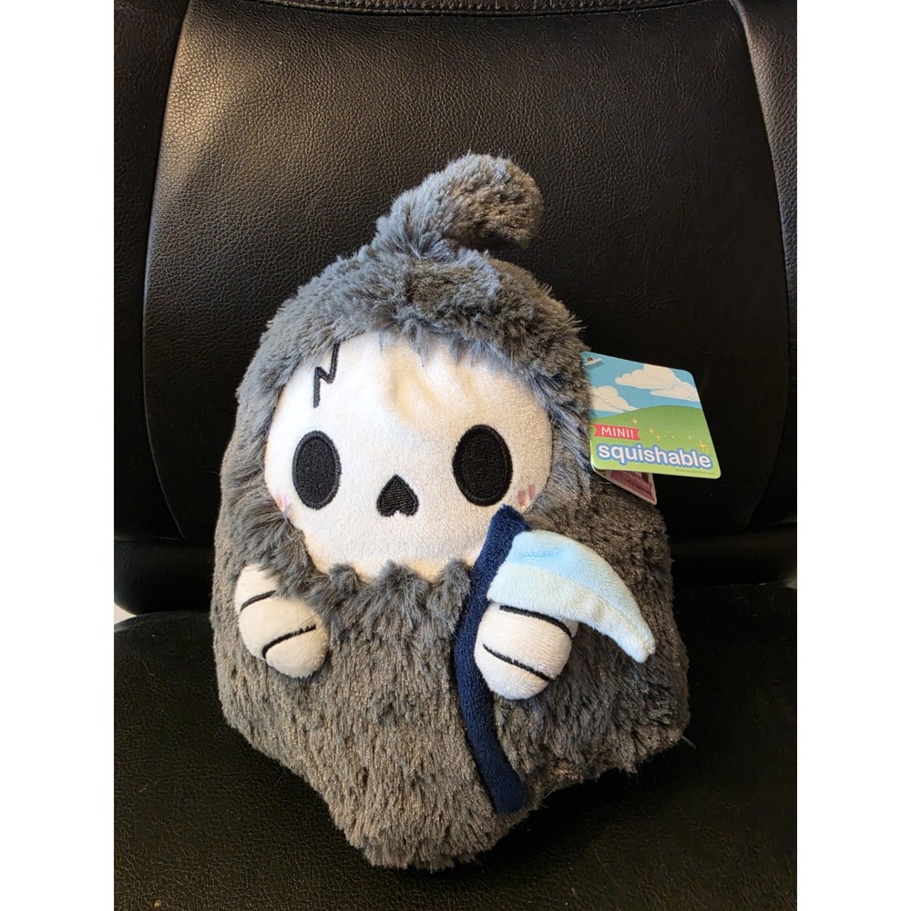Mini Squishable Grim Reaper with Scythe Plush Stuffed Toy 11" NWT